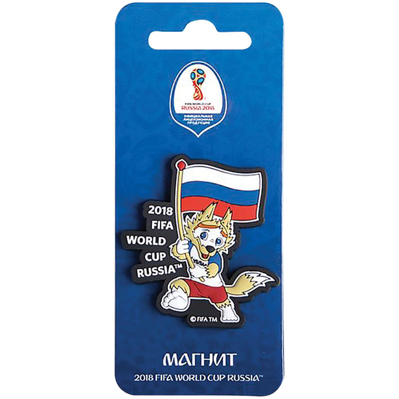 Магнит FIFA2018 "Забивака с флагом", ПВХ