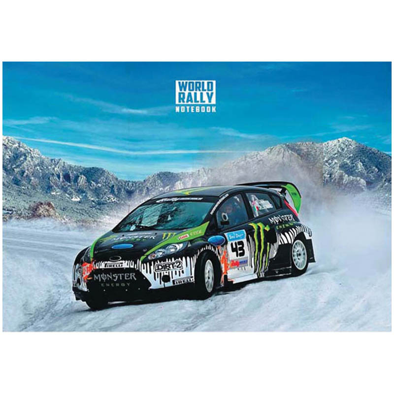 Альбом для рисования 40л. А4 на скрепке ArtSpace "Авто. World rally", блок 100 г/м2