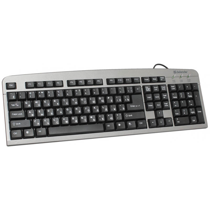 Клавиатура Defender Element HB-520, USB, серебряный