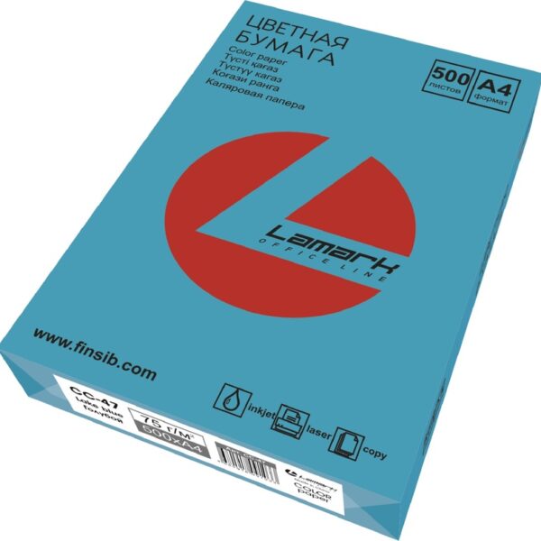 Бумага цветная для печати Lamark (CC-47) голубой А4 75 г/кв.м 500л