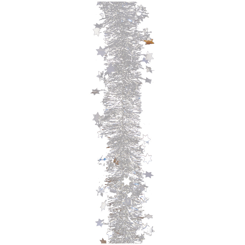 Мишура GZS50G серебряная 200*6/1см