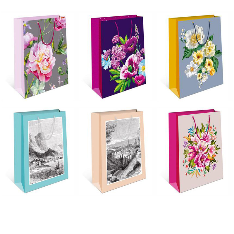 Пакет подарочный 18*22*10см Арт и Дизайн "Ассорти", вырубка, ламинация