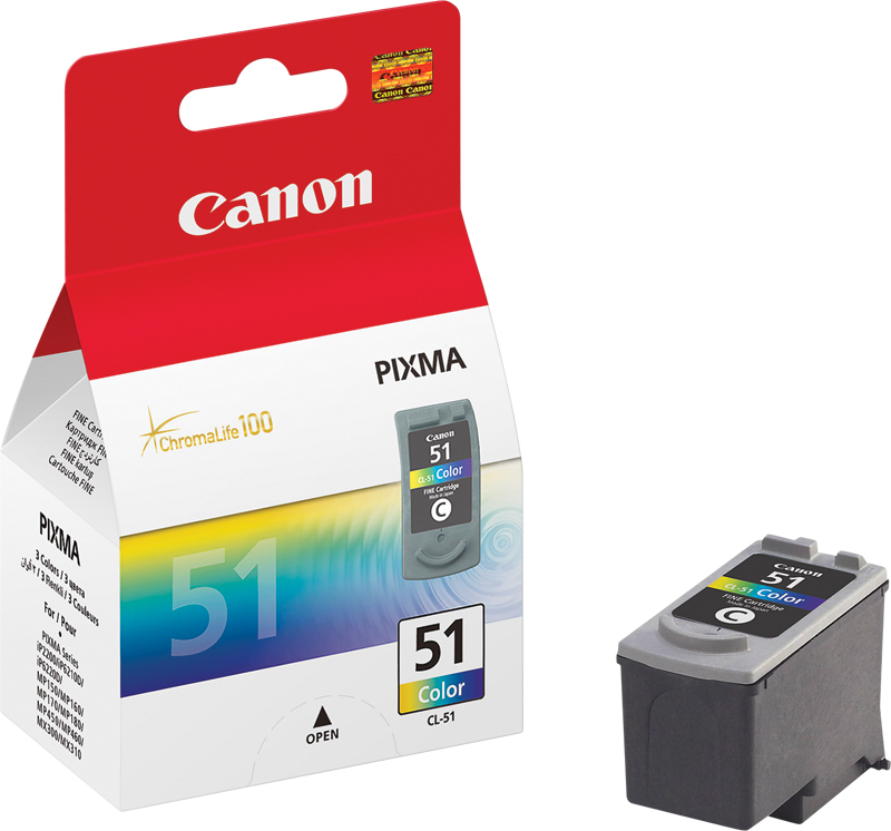 Картридж ориг. Canon CL-51 цветной для Canon PIXMA iP-2200/6210/MP-150/160/170/180/450 (270стр.)