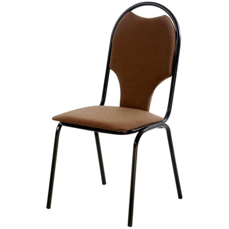 Стул Furniture "Стандарт плюс", каркас чёрный, обивка кожзам коричневый