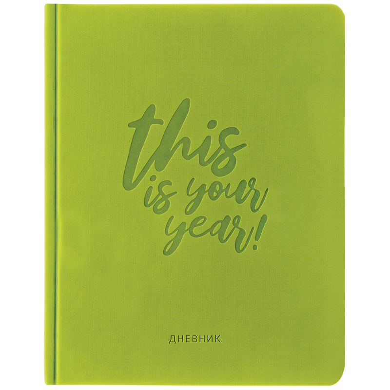 Дневник 1-11 кл. 48л. (твердый) ArtSpace "This is your year. Light green", иск. кожа, ляссе, тиснение