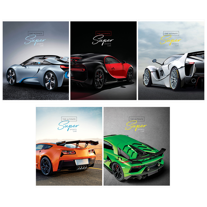 Тетрадь 96л., А5, клетка ArtSpace "Авто. Ultimate super cars"