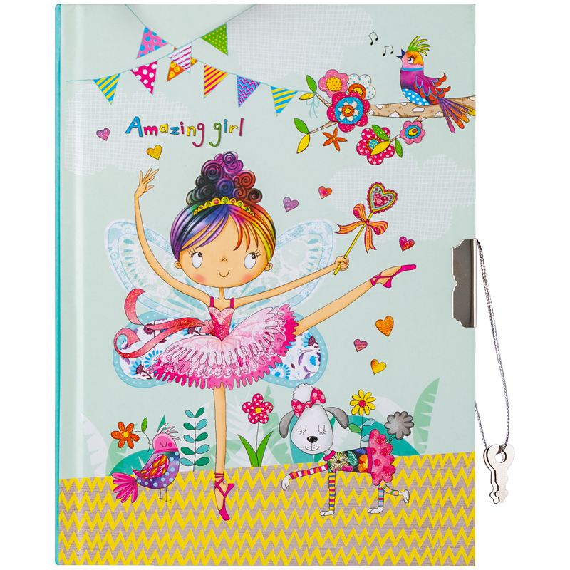 Записная книжка 7БЦ B6 64л. ArtSpace "Girl" метал. замок