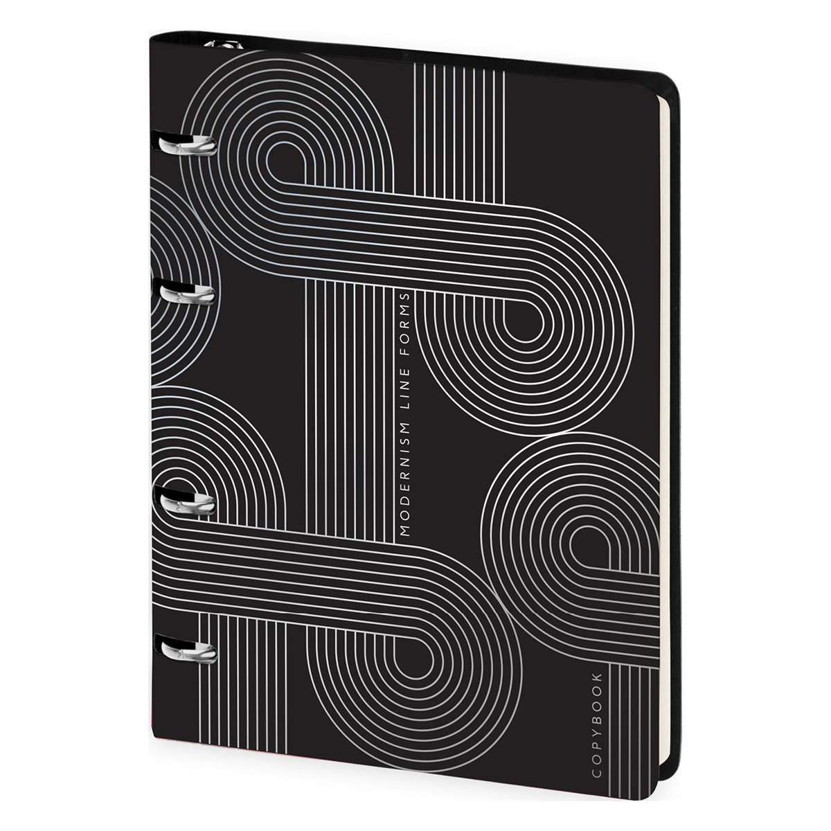 Тетрадь на кольцах А5, 80л. ЛАЙТ, кожзам, Greenwich Line "Elaborate shapes", тон. блок