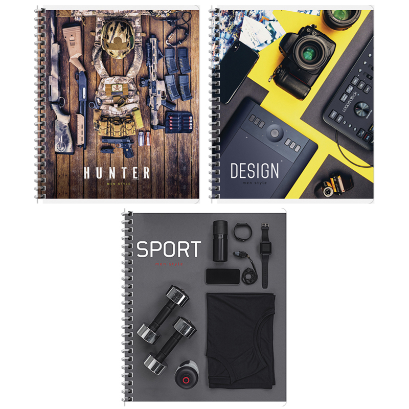 Тетрадь 48л., А5, клетка на гребне ArtSpace "Men's passion"