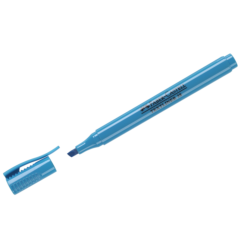 Текстовыделитель Faber-Castell "38" синий, 1-5мм