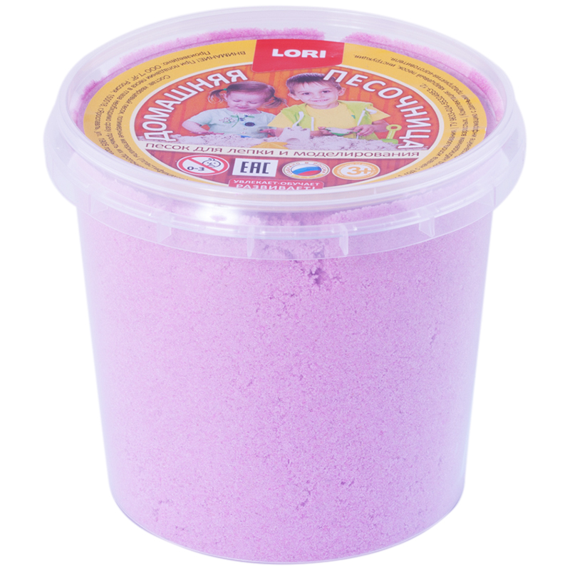 Песок для лепки Lori "Домашняя песочница", розовый, 500г