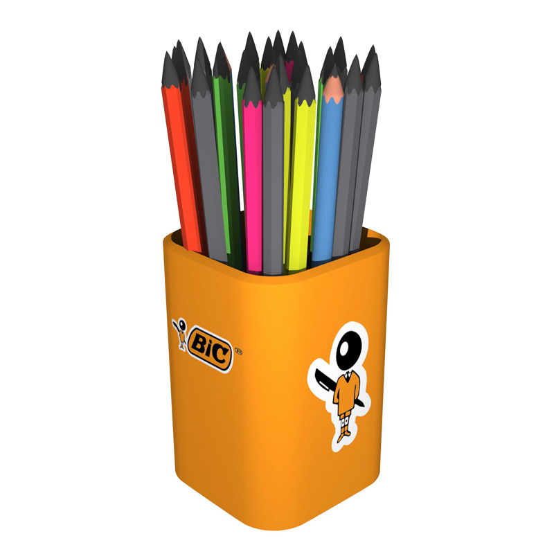 Карандаш ч/г Bic "Evolution Fluo.Triangle.ECOlutions Black", HB, заточен., пластиковый, ассорти