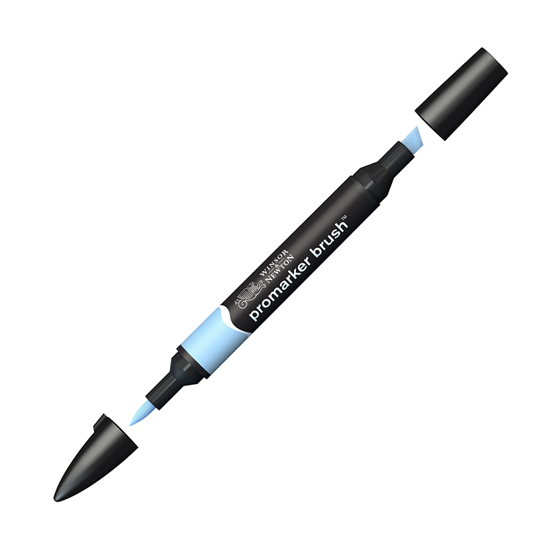 Маркер-кисть художественный двухсторонний Winsor&Newton "Promarker Brush", спиртовой, пулевидный/кисть, синее облако
