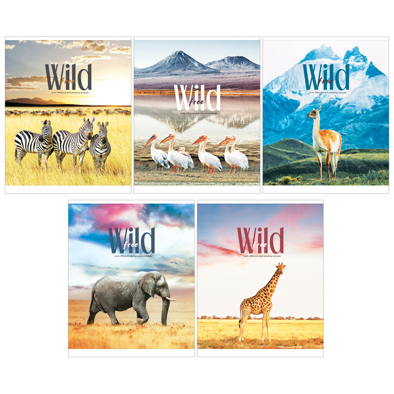 Тетрадь 80л., А5, клетка ArtSpace "Животные. Wild and cute"