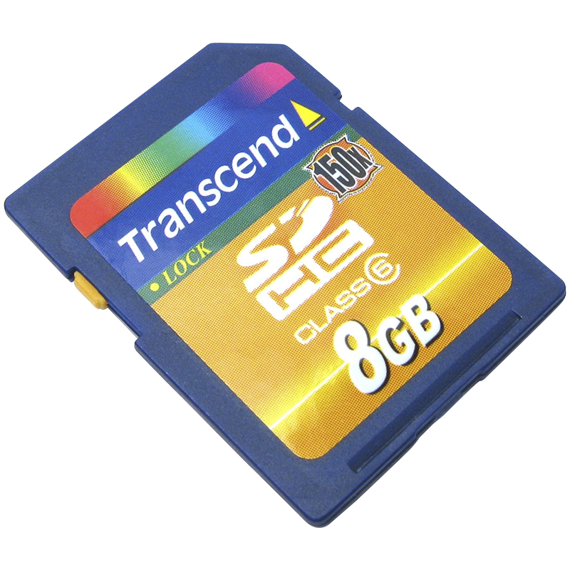 Карта памяти SDHC  8Gb Class6 Transcend (TS8GSDHC150) 150X SD 2.0 SPD