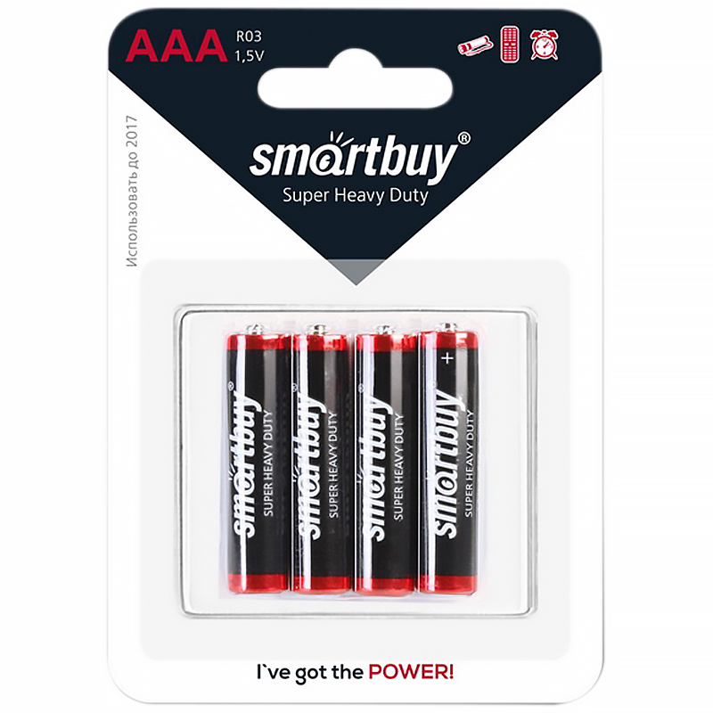 Батарейка SmartBuy AAA (R03) солевая, BC4