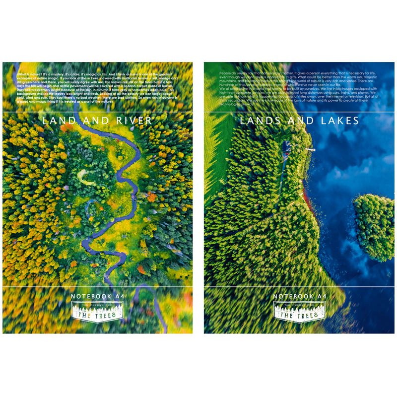 Бизнес-блокнот А4 80л. BG "Land&Water", глянцевая ламинация