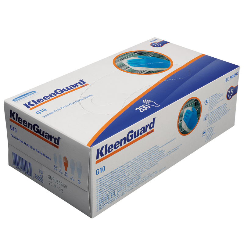 Перчатки нитриловые Kimberly-Clark "Kleenguard G10B Arctic Blue", L, 0,06мм, 200шт.