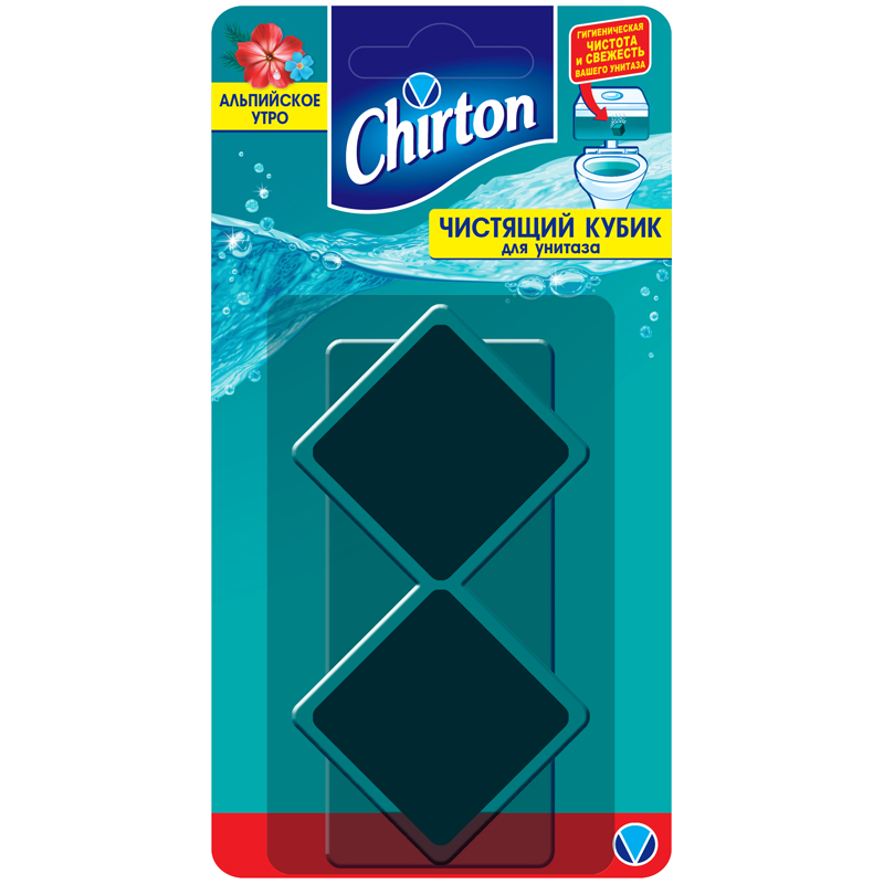 Чистящий кубик для унитаза Chirton "Альпийское утро", 2*50г, европодвес