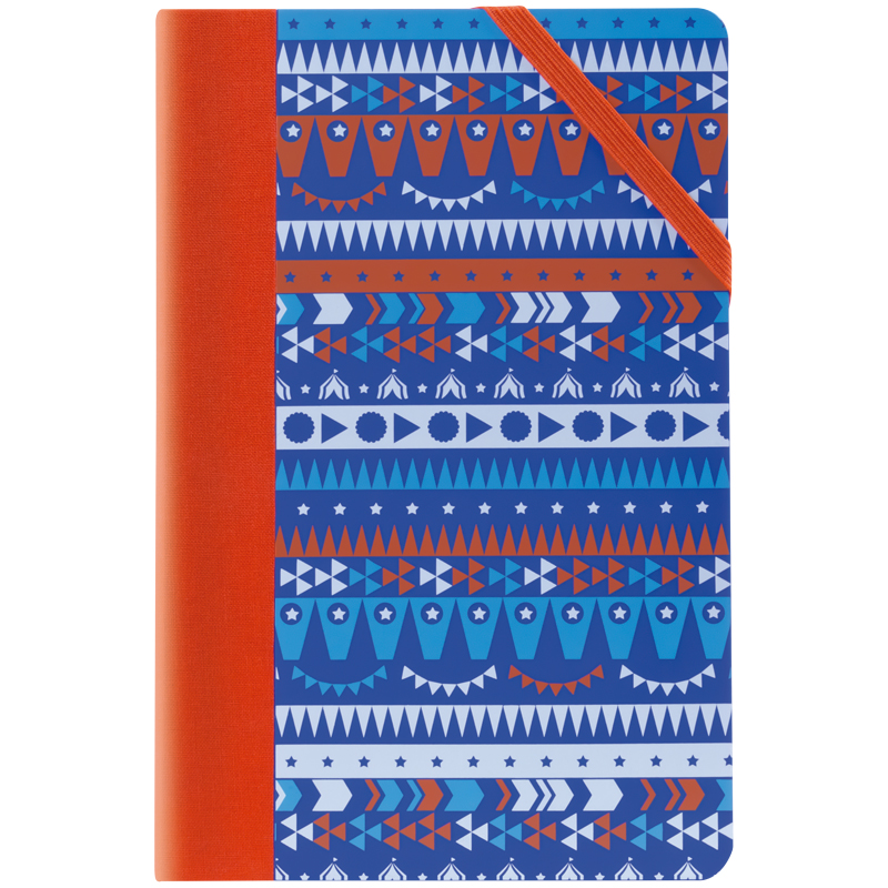 Ежедневник недатир. A5, 104л., пластик, Milan "Circus blue", синий/красный