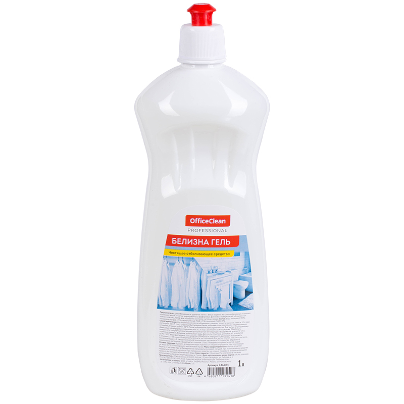 Средство чистящее отбеливающее OfficeClean Профессиональное "Белизна-гель", 1л