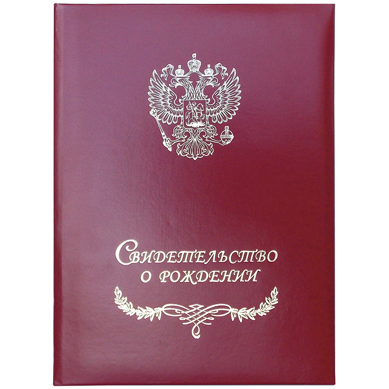 Папка адресная Свидетельство о рождении OfficeSpace, 195*260, бумвинил, инд. упаковка