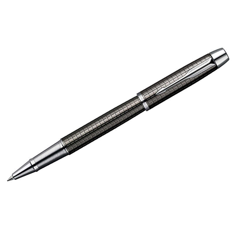 Ручка-роллер Parker "IM Premium Deep Gun Metal Chiselled CT" черная, 0,8мм, подар. уп.