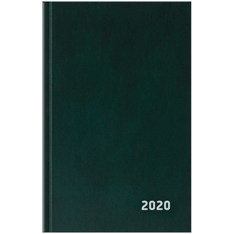 Ежедневник датир. 2020г., A5, 168л., бумвинил, OfficeSpace, зеленый