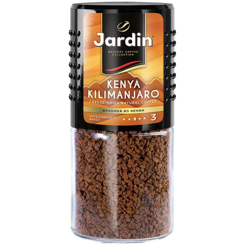 Кофе растворимый Jardin "Kenya Kilimanjaro", сублимированный, стеклянная банка, 95г