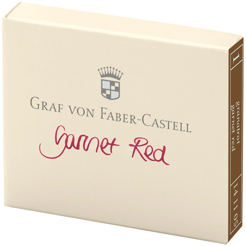 Картриджи чернильные Graf von Faber-Castell гранатовые, 6шт., картонная коробка