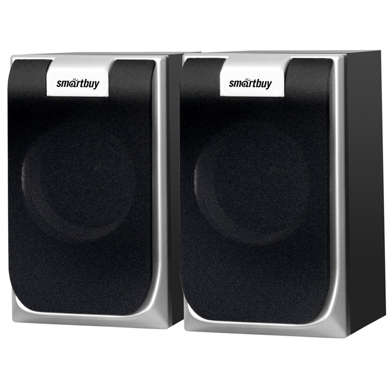 Колонки Smartbuy Tower MKII, 2*3Вт, питание от USB, Bluetooth, MP3, SD, FM, черный