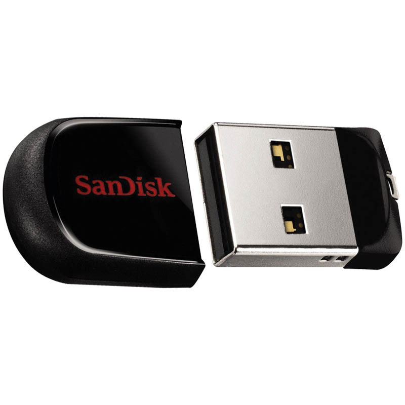 Память SanDisk "Cruzer Fit"  16GB, USB 2.0 Flash Drive, черный