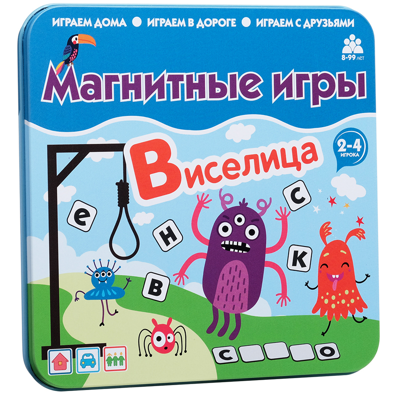 Магнитная игра Бумбарам "Виселица", металлическая коробка